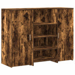 Reception Desk Smoked Oak 135x50x103.5 cm Engineered Wood 3324191