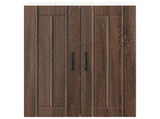 Wall Glass Cabinet LUCCA Brown Oak 60 x 31 x 80 cm 885052