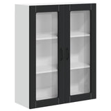 Wall Glass Cabinet LUCCA Black 80 x 31 x 100 cm Engineered Wood 885156