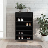 Shoe Cabinet Black 60x35x105 cm Engineered Wood 829629