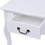 ZNTS Bedside Cabinet MDF White 242749