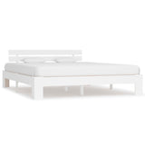 Bed Frame without Mattress White 160x200cm Solid Wood Pine 283158