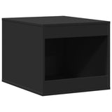 ZNTS Cat Litter Box Enclosure Black 47x59x42 cm Engineered Wood 857761