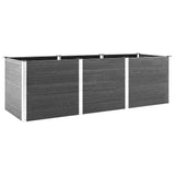 Garden Raised Bed 300x100x91 cm WPC Grey 318102