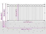 Spike Fence BAARLO Black 42030103