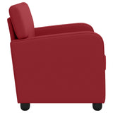 Armchair Wine Red Faux Leather 42043430