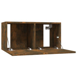 Wall TV Cabinets 4 pcs Smoked Oak 60x30x30 cm Engineered Wood 3120203