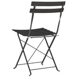 Garden Folding Chair 2 pcs Anthracite 42 x 46 x 82cm Metal 42002960