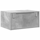 Wall-mounted Bedside Cabinets with LED Lights 2 pcs Concrete Grey 860218
