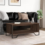 ZNTS Coffee Table Brown Oak 100x51x40 cm Engineered Wood 848483