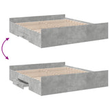 Bed Frame with Drawers without Mattress Concrete Grey 180x200 cm Super King 3280275