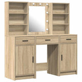 Dressing Table Set with Drawer 3 pcs Sonoma Oak Engineered Wood 3334292