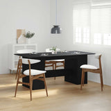 Dining Table Black Oak 180x90x76 cm Engineered Wood 862430