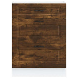 Kitchen Base Cabinet "Porto" Smoked Oak Engineered Wood 854264