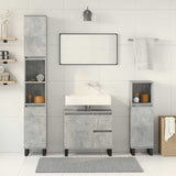 3 Piece Bathroom Furniture Set Concrete Grey Engineered Wood 3324957
