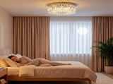 Crystal Chandeliers with 160 Crystal Pendants, 6-Light Ceiling Light for Living Bedroom Dining T3398P549935