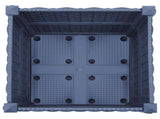 Garden Planter with Wheels Blue Grey 40 x 40 x 48 cm PP 3422911