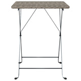 Folding Bistro Table Grey 55x54x71 cm Poly Rattan 319985