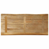 Table Top Live Edge 100x40x2.5 cm Solid Wood Rough Mango 370660