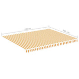 Replacement Fabric for Awning Yellow and White 4.5x3.5 m 311940