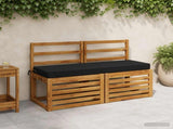 2-Piece Bench Cushions SOEST 100% Polyester Black 949691