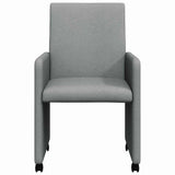 Dining Chairs with Wheels 2 pcs Light grey 57 x 66 x 94 cm 42017807