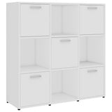 Book Cabinet White 90x30x90 cm Engineered Wood 802930