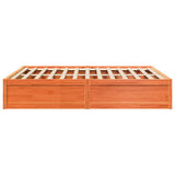 Bed Frame without Mattress Wax Brown 200x200 cm Solid Wood Pine 3282365
