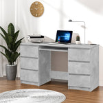 ZNTS Writing Desk Concrete Grey 140x50x77 cm Engineered Wood 800814