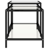 Tea Tables 2 pcs Tempered Glass Transparent 331613