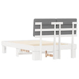 Bed Frame with Upholstered Headboard Light Grey 120 x 200 cm 877493