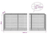 Gabion with 3.5 mm Wire and 5x2.5 cm Mesh 1000x100x150 cm 3461990