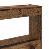 Headboard with Shelf Old Wood 200 x 17 x 102 cm Engineered Wood 886253