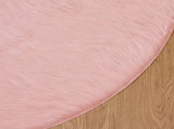 Faux Sheepskin Rug TAFALLA Pink 160 cm Polyester 42021560