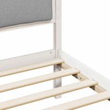 Bed Frame Light Grey 200 x 200 cm Solid Pine Wood 3394232