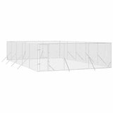 Outdoor Dog Kennel Silver 6x10x2 m Galvanised Steel 3190461