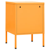 Nightstands 2 pcs Mustard Yellow 35x35x51 cm Steel 3095207