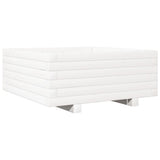 Garden Planter White 60x60x26.5 cm Solid Wood Pine 847299