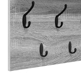 Wall-Mounted Coat Rack with Shelf Grey Sonoma 100 x 40 x 12 cm 874448