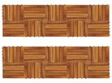 Decking Tile 20 pcs Brown 30 x 30 cm Acacia Hardwood 3444687