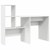 Desk with Shelf White 131.5 x 50 x 106.5 cm Engineered Wood 869298