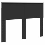 Bed Frame with Headboard Black 135 x 190 cm Engineered Wood 3410905