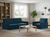 Sofa Set 2 pcs Blue Velvet 3433212