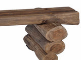 Bench Natural 110 x 30 x 34 cm Solid Teak Wood 42012361