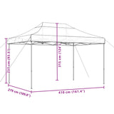 Party Tent Folding Burgundy 279 x 410 x 315 cm Oxford Fabric 42023580