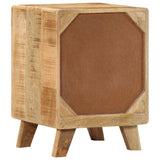 ZNTS Bedside Cabinet 37x32x50 cm Solid Wood Rough Mango 4104515