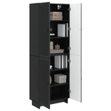 Cabinet Set 2 pcs Black 66 x 34.5 x 90 cm Engineered Wood 3416359