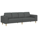 Living Room Couch Dark Grey 250 x 77 x 76 cm Polyester 3335082