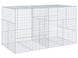 Gabion Basket with Cover 200x100x150 cm Galvanised Iron 3295214