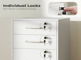 Three Drawer Wood-Effect Filing Cabinet - White T3398P425021